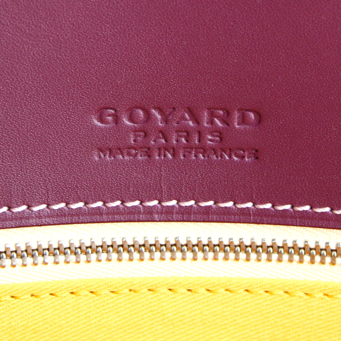 Goyard beggar's bag in purple monogram canvas and purple leather - Detail D3