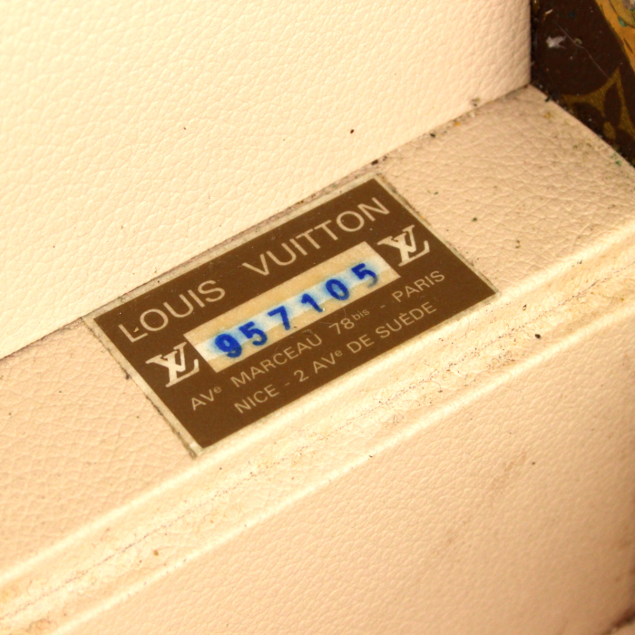 Maleta Louis Vuitton en lona Monogram y cuero natural - Detail D3