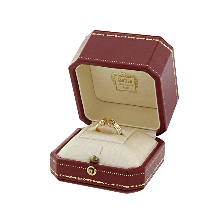 Sortija abierta Cartier C De Cartier modelo pequeño en oro blanco, oro rosa y oro amarillo - Detail D2