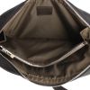 Louis Vuitton handbag/clutch in black canvas and brown leather - Detail D3 thumbnail