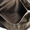 Bolso/bolsito Louis Vuitton en lona negra y cuero marrón - Detail D4 thumbnail