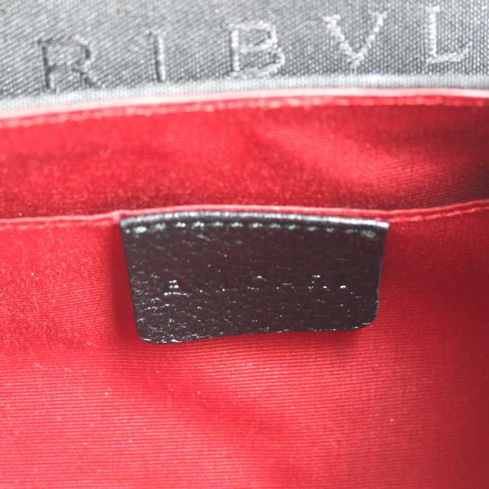 Sac boite en toile monogram noire et cuir noir - Detail D3
