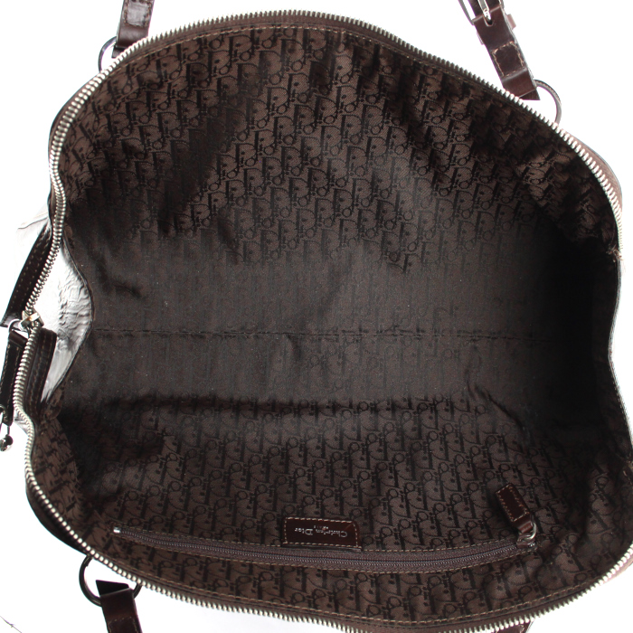 Dior Piercing handbag in brown leather - Detail D2