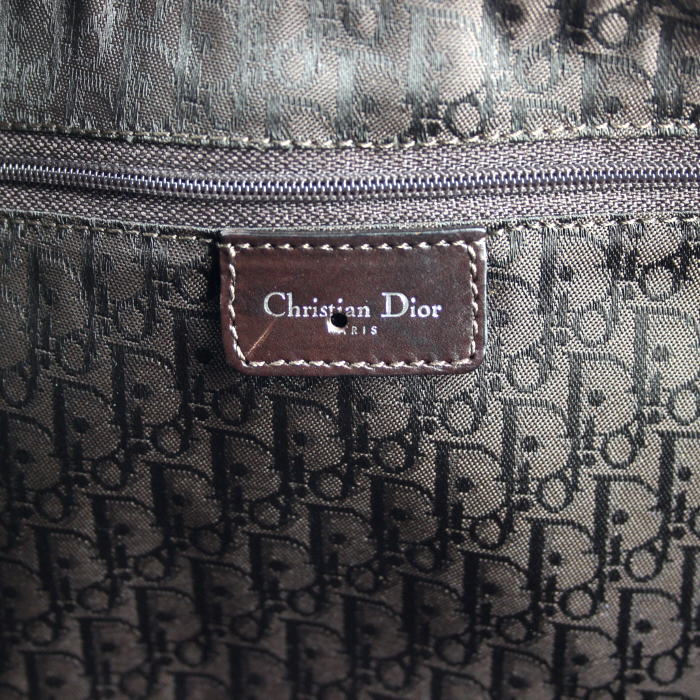 Dior Piercing handbag in brown leather - Detail D3