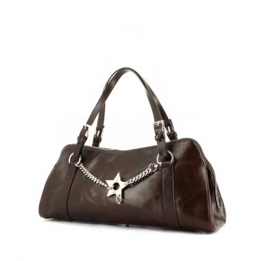 Borsa Piercing in pelle marrone