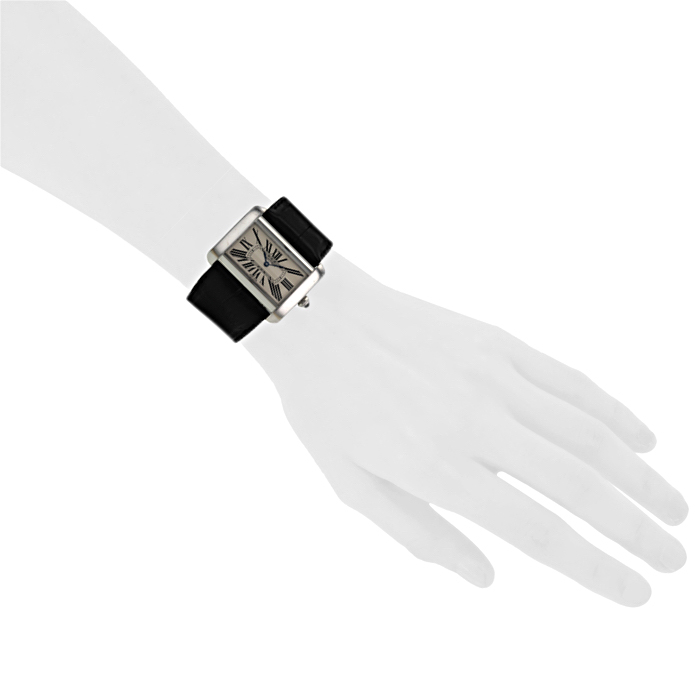 Montre Cartier Tank Divan en acier Ref :  2600 Vers  2000 - Detail D1