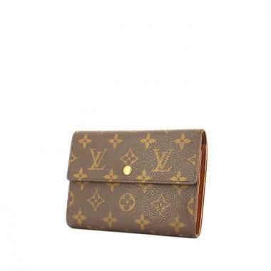 Louis Vuitton wallet in monogram canvas and brown leather