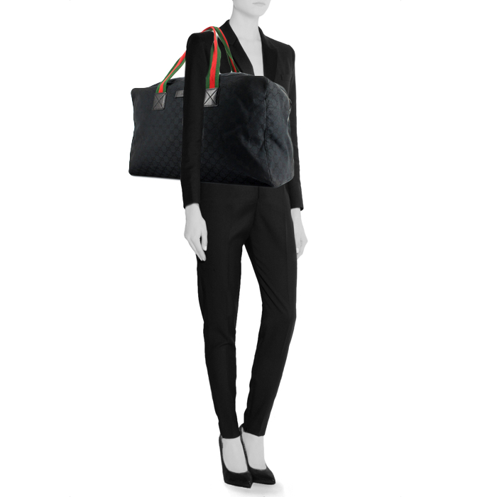 Gucci travel bag in black monogram canvas - Detail D1