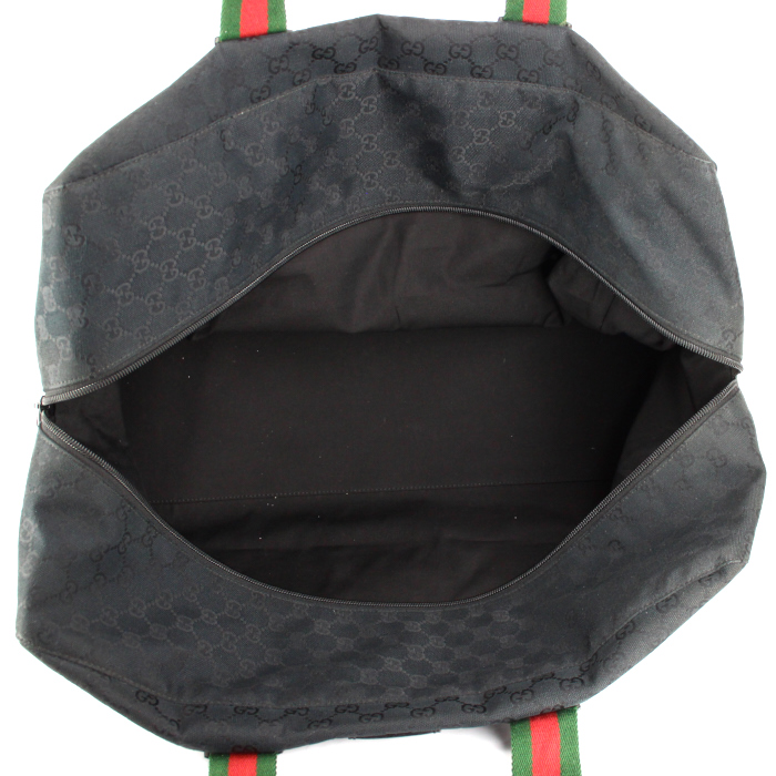 Gucci travel bag in black monogram canvas - Detail D2