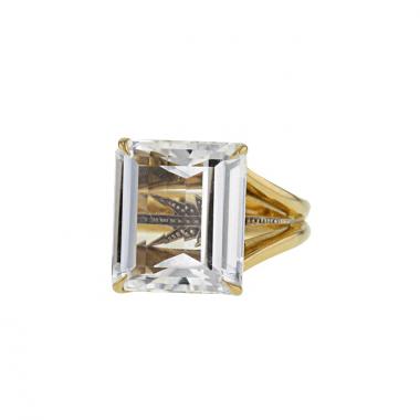 H. Stern HighLight ring in yellow gold and diamond and in rock crystal