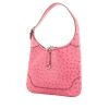 Hermes Trim small model handbag in pink ostrich leather - 00pp thumbnail