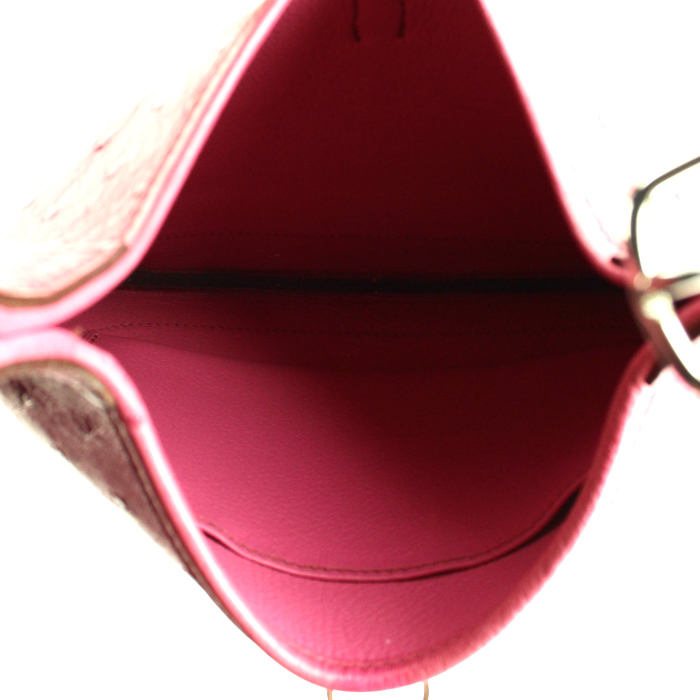 Borsa Trim modello piccolo in struzzo rosa - Detail D2