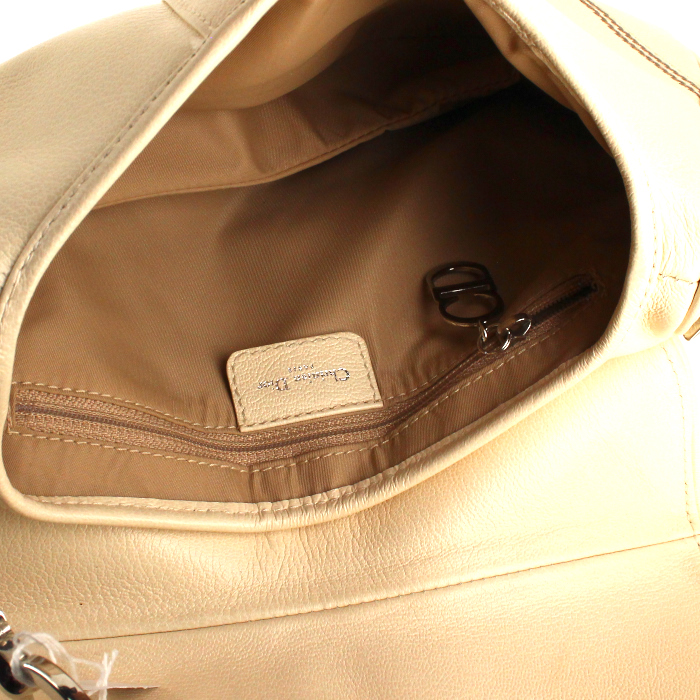 Borsa Saddle in pelle beige - Detail D2