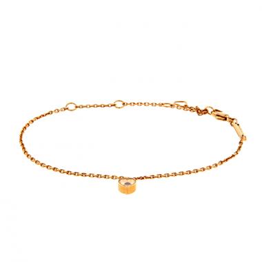 Bracciale Chopard Happy Diamonds modello piccolo in oro rosa e zaffiro rosa