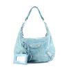 Balenciaga handbag in blue leather - 360 thumbnail
