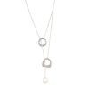 Fred Success asymmetric mobile long necklace in white gold - 00pp thumbnail