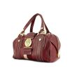 Gucci Aviatrix handbag in burgundy grained leather - 00pp thumbnail