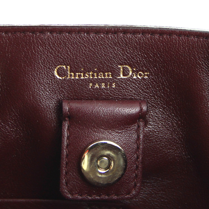 Bolso de mano Dior Diorissimo modelo pequeño en cuero granulado rojo - Detail D4