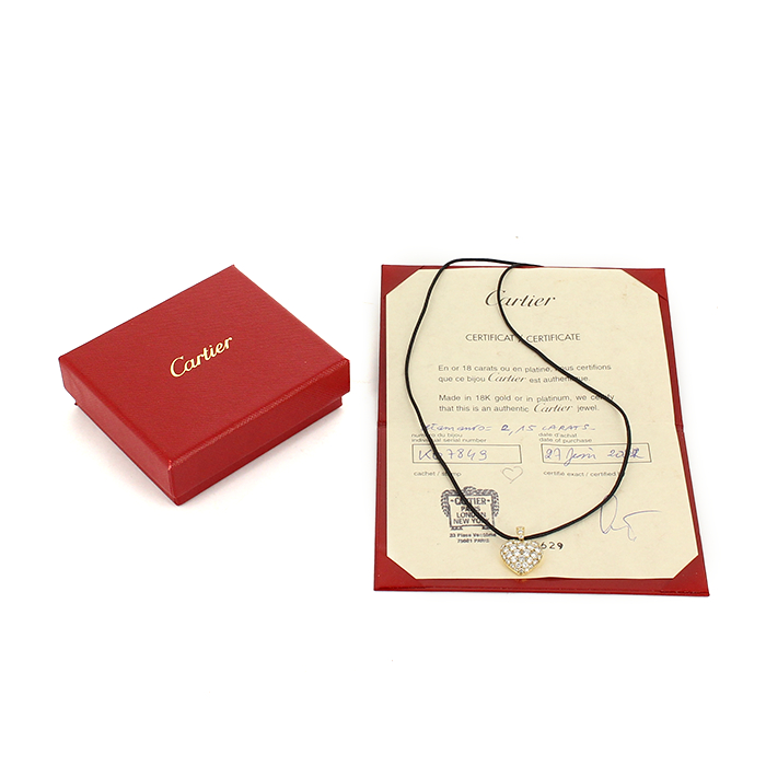 Cartier Coeur et Symbole large model pendant in yellow gold and diamonds - Detail D2