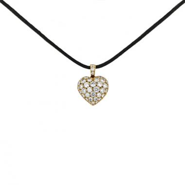 Colgante Cartier Coeur et Symbole modelo grande en oro amarillo y diamantes