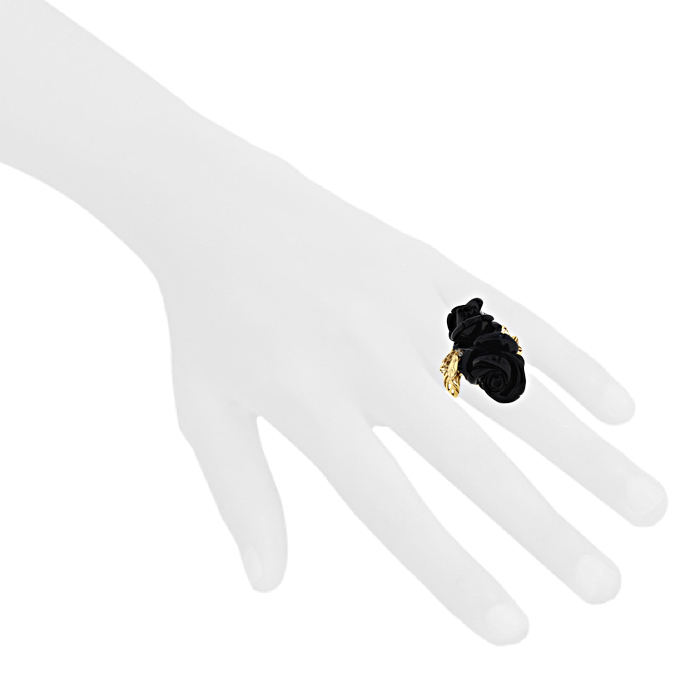 Anello Dior Pré Catelan modello grande in oro giallo,  onice e quarzi citrini - Detail D1