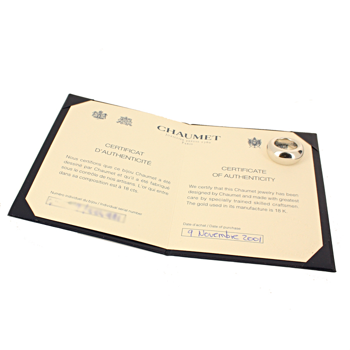 Sortija Chaumet Anneau modelo grande en oro blanco - Detail D2