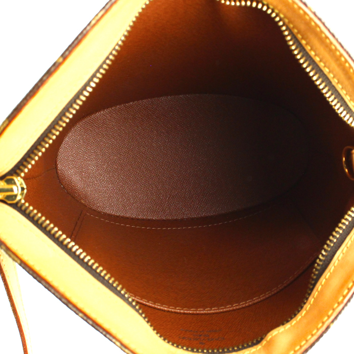 Borsa in tela monogram e pelle naturale - Detail D2