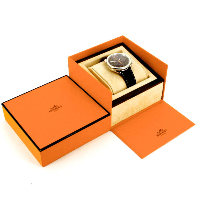 Montre Hermes Arceau Chrono en acier Ref :  AR4.910 Vers  2000 - Detail D2