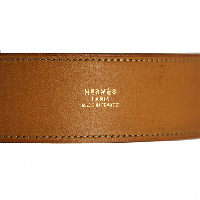 Cinturón Hermes en cuero negro - Detail D1