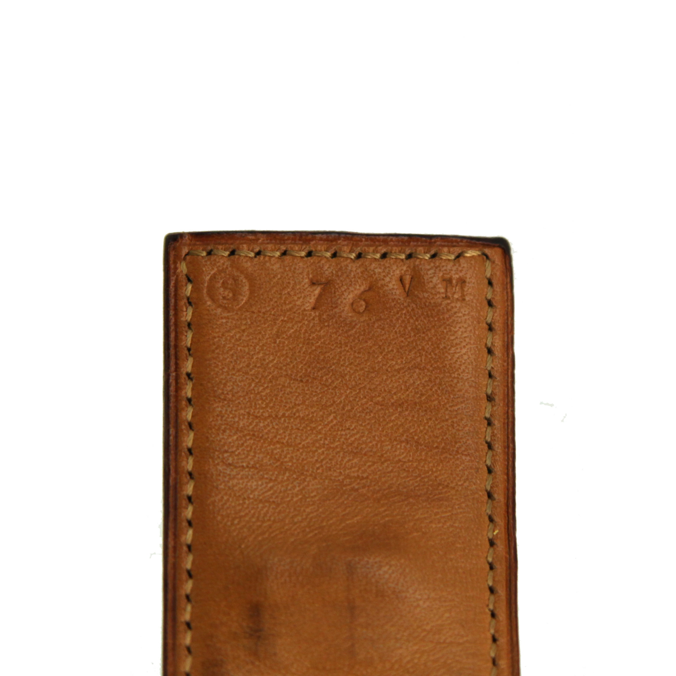 Hermes belt in black leather - Detail D2