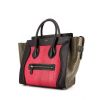 Bolso de mano Celine Luggage modelo mediano en piel de pitón rosa y caqui y cuero negro - 00pp thumbnail