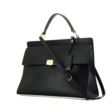 Balenciaga Dix Cartable handbag in black leather