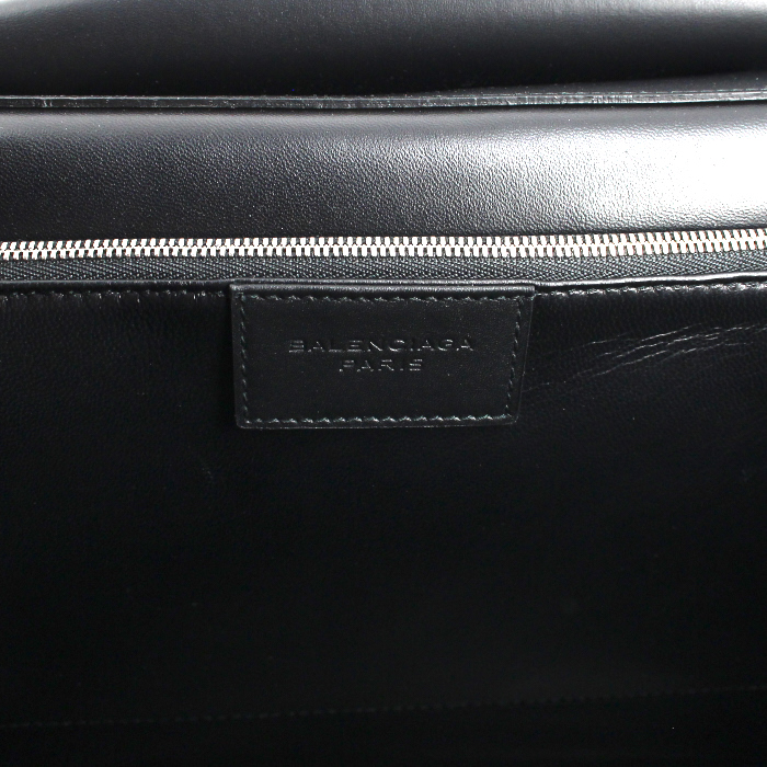 Sac à main Balenciaga Dix Cartable en cuir noir - Detail D4