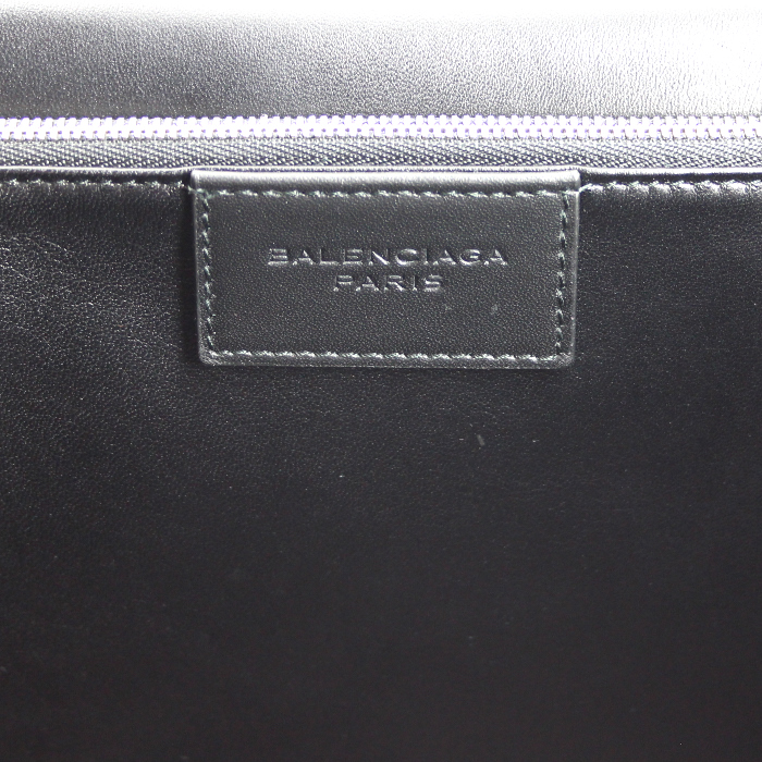 Balenciaga Dix handbag in black leather - Detail D4