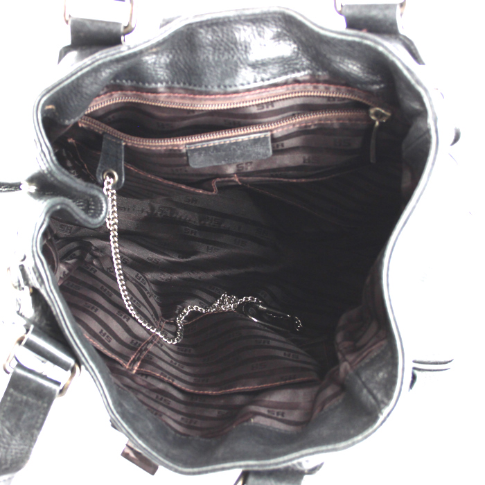 Bolso de mano Sonia Rykiel en cuero negro - Detail D2