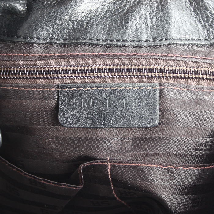 Sonia Rykiel handbag in black leather - Detail D3
