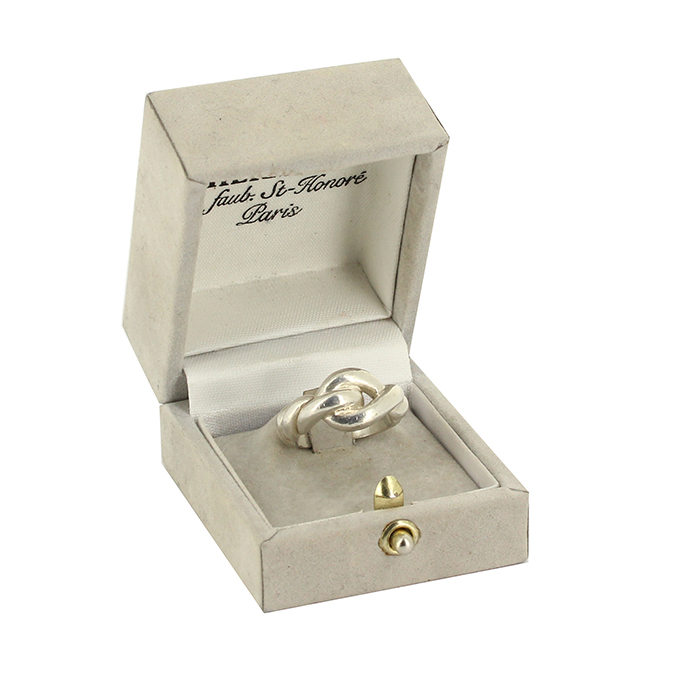 Sortija Hermes Torsade en plata - Detail D2