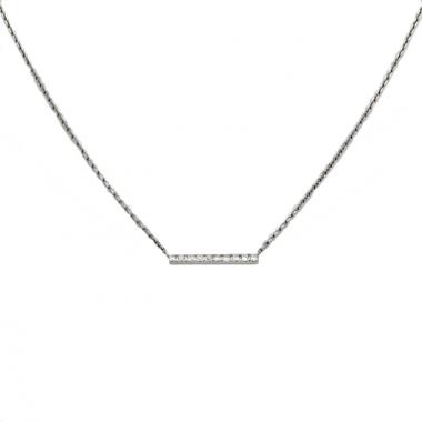 Collana Messika Gatsby Barrette modello piccolo in oro bianco e diamanti Collana Messika Gatsby Barrette modello piccolo in oro bianco e diamanti
