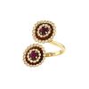 Boucheron Exquises confidences ring in yellow gold,  diamonds and ruby - 00pp thumbnail