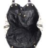 Shopping bag Gucci in tela nera e beige con motivo e camoscio nero - Detail D2 thumbnail