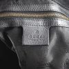 Shopping bag Gucci in tela nera e beige con motivo e camoscio nero - Detail D3 thumbnail
