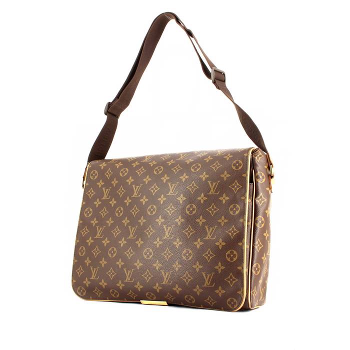 Louis Vuitton District beggars bag in monogram canvas and natural leather