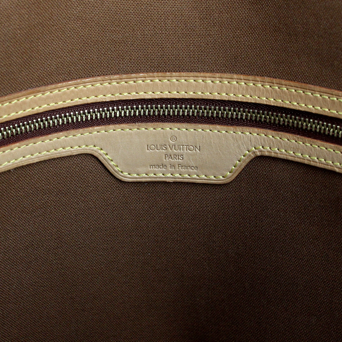 Louis Vuitton District beggar's bag in monogram canvas and natural leather - Detail D3