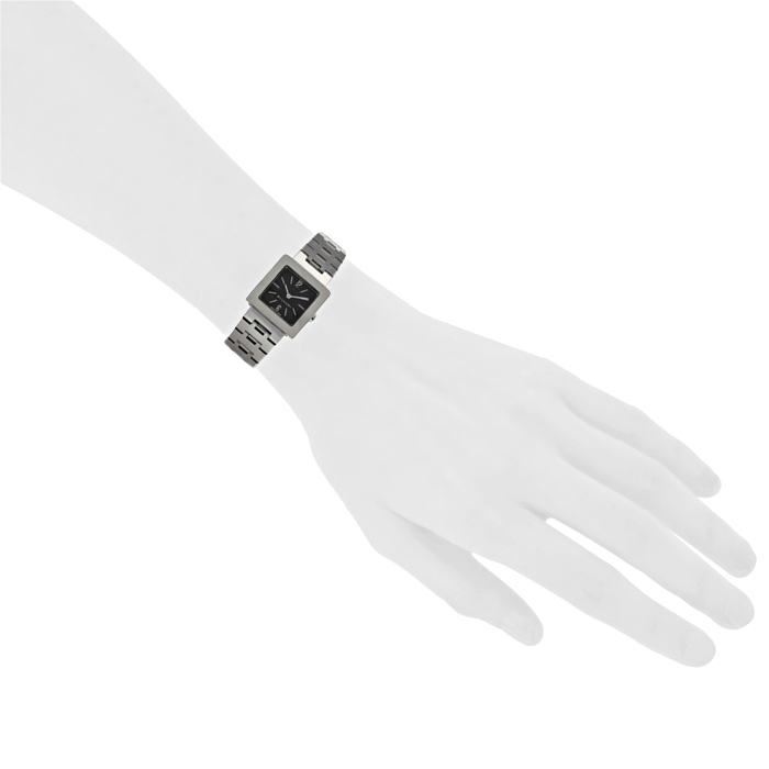Bulgari Quadrato watch in stainless steel Ref: SQ 22 SS Circa 2000 - Detail D1