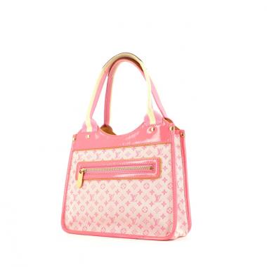 Sac cabas Louis Vuitton en cuir vernis rose et toile monogram rose