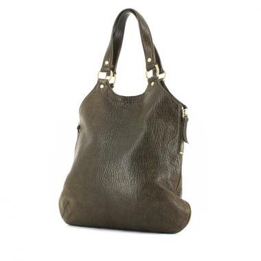 Yves Saint Laurent Tribute handbag in khaki grained leather