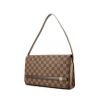 Bolso de mano Louis Vuitton en lona a cuadros y cuero marrón - 00pp thumbnail