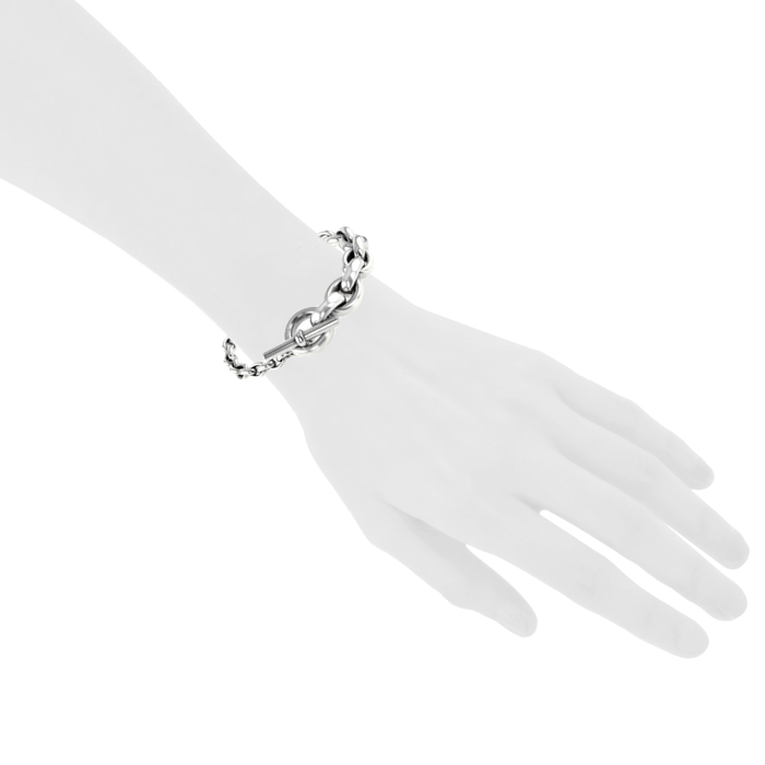 Hermes Crescendo bracelet in silver - Detail D1