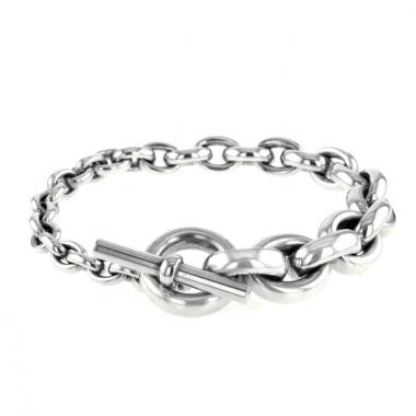 Brazalete Hermes Crescendo en plata