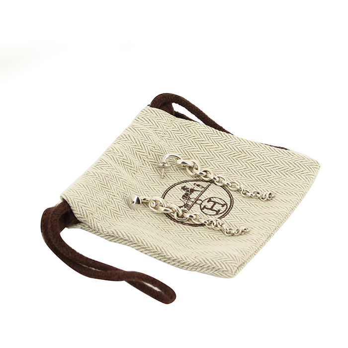 Orecchini pendenti Hermes Crescendo in argento - Detail D2